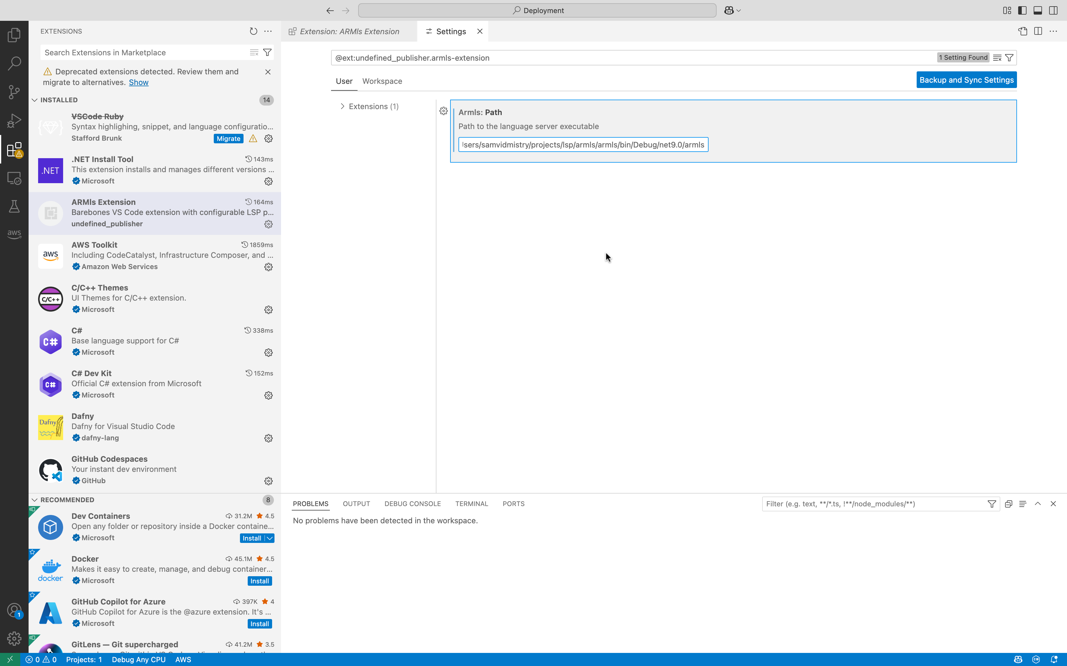 VS Code Extension Screenshot